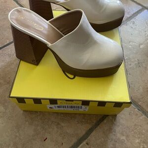 Cream Platform Heels for Women